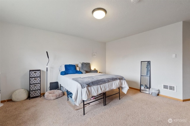 bedroom with carpet floors