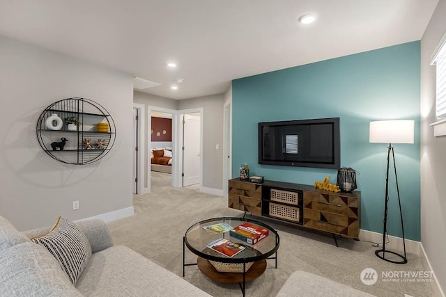 view of carpeted living room