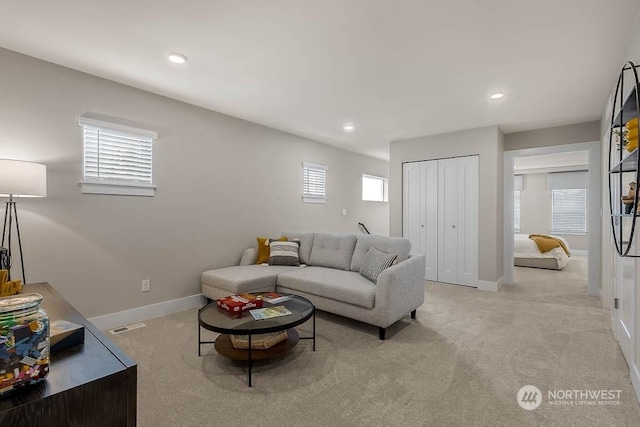 view of carpeted living room