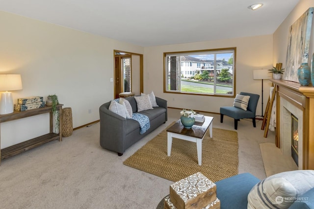 view of carpeted living room