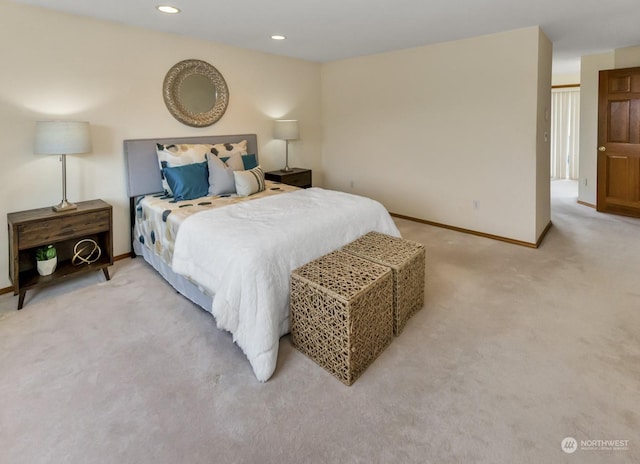 bedroom with carpet