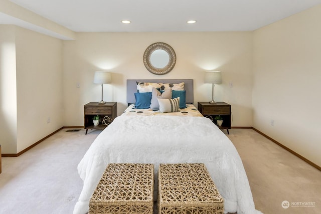 view of carpeted bedroom