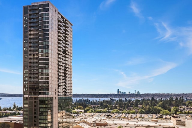 view of property with a water view