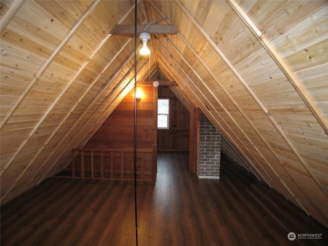 view of attic