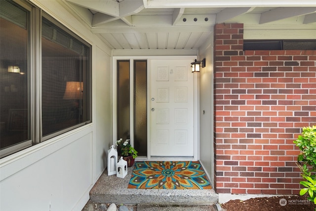 view of doorway to property