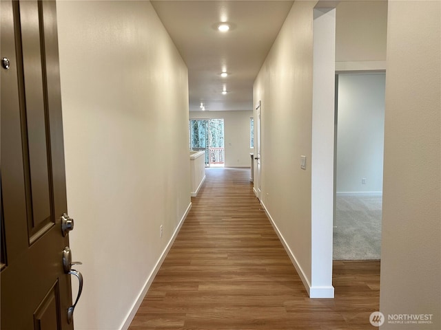 13628 187th St E Unit 36, Puyallup, WA 98374 - hallway with wood finished floors and baseboards