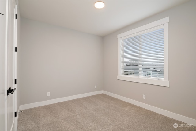 view of carpeted empty room