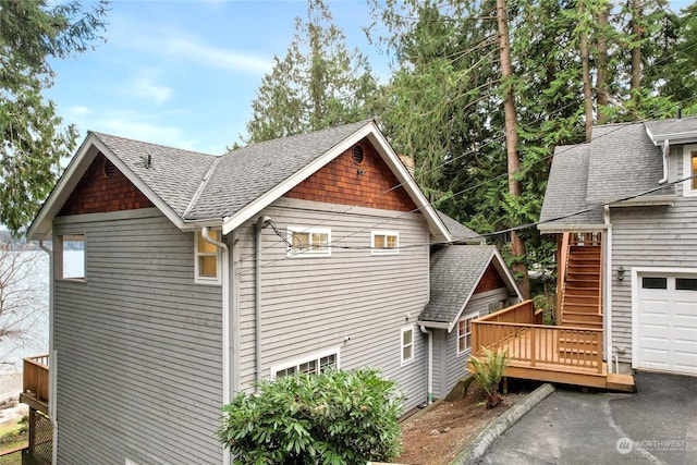 exterior space featuring a wooden deck