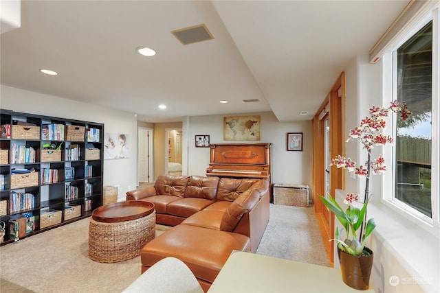 view of carpeted living room