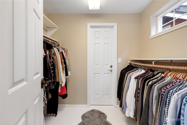 view of walk in closet