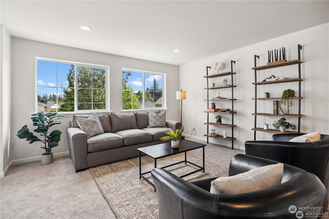 view of carpeted living room