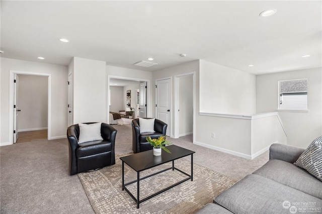 view of carpeted living room