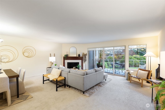 view of carpeted living room