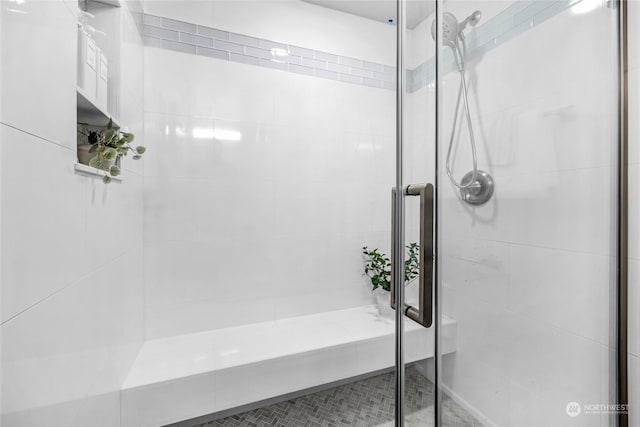 bathroom with walk in shower