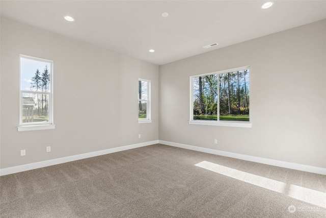 view of carpeted empty room