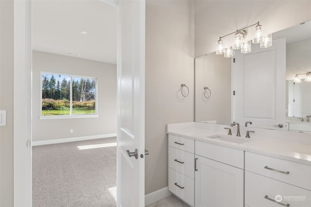 bathroom with vanity