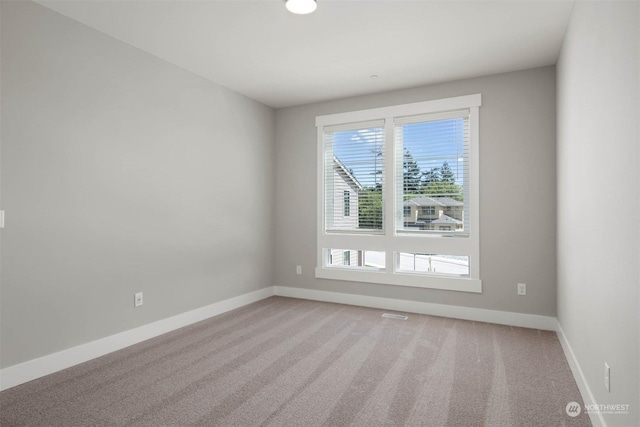 view of carpeted spare room