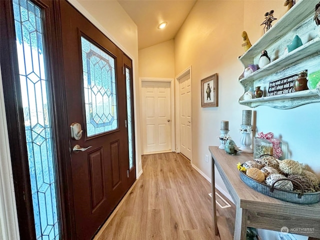 148 Pleasant Hill Dr, Silver Creek, WA 98585 - entrance foyer featuring vaulted ceiling and light wood-type flooring