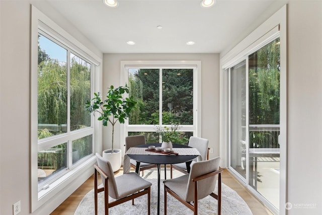 view of sunroom