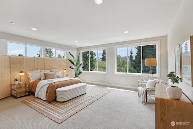 view of carpeted bedroom