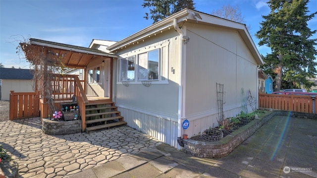 view of home's exterior featuring a patio