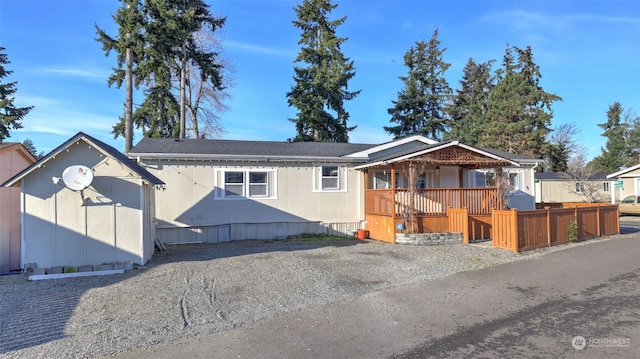 view of manufactured / mobile home