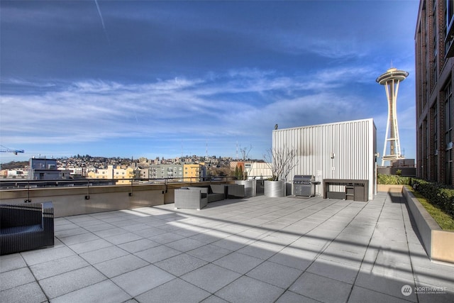 view of patio / terrace with a grill