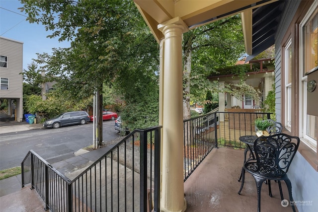 balcony with a porch