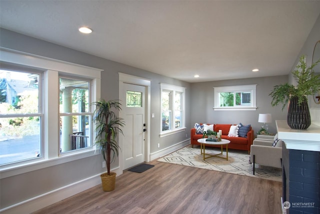 interior space featuring light wood-type flooring