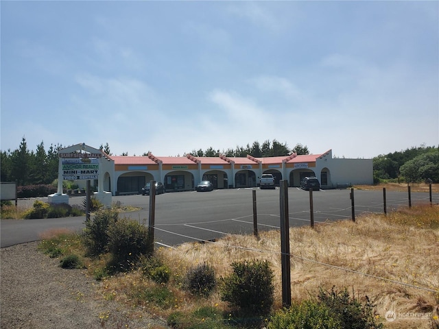 view of parking / parking lot