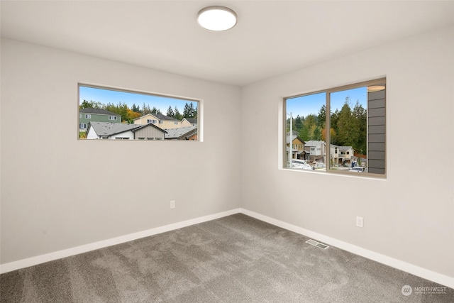 view of carpeted spare room