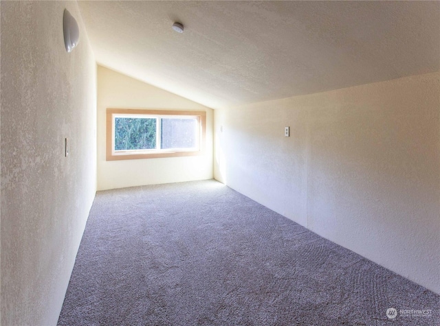 45143 Main St, Concrete, WA 98237 - bonus room with carpet flooring, a textured ceiling, and vaulted ceiling