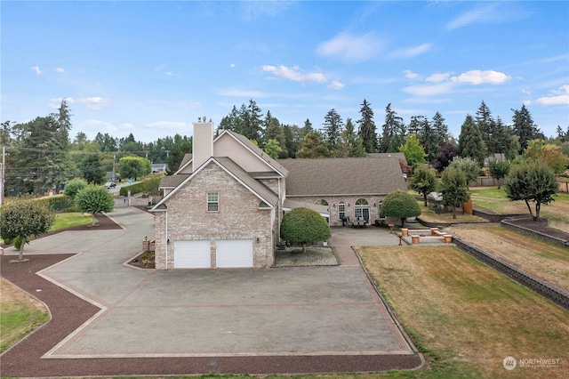 view of property featuring a garage