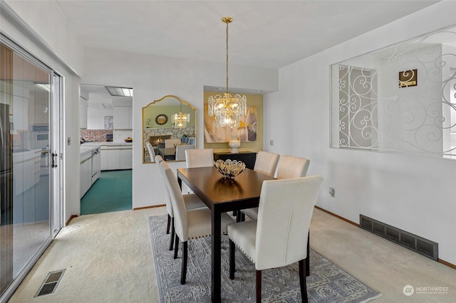 4144 94th Ave SE, Mercer Island, WA 98040 - carpeted dining room featuring a chandelier