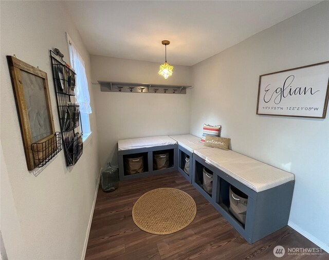 373 Sand Dune Ave NW, Ocean Shores, WA 98569 - mudroom with dark wood-style flooring and baseboards