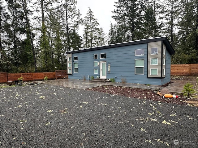 view of front of property with a patio