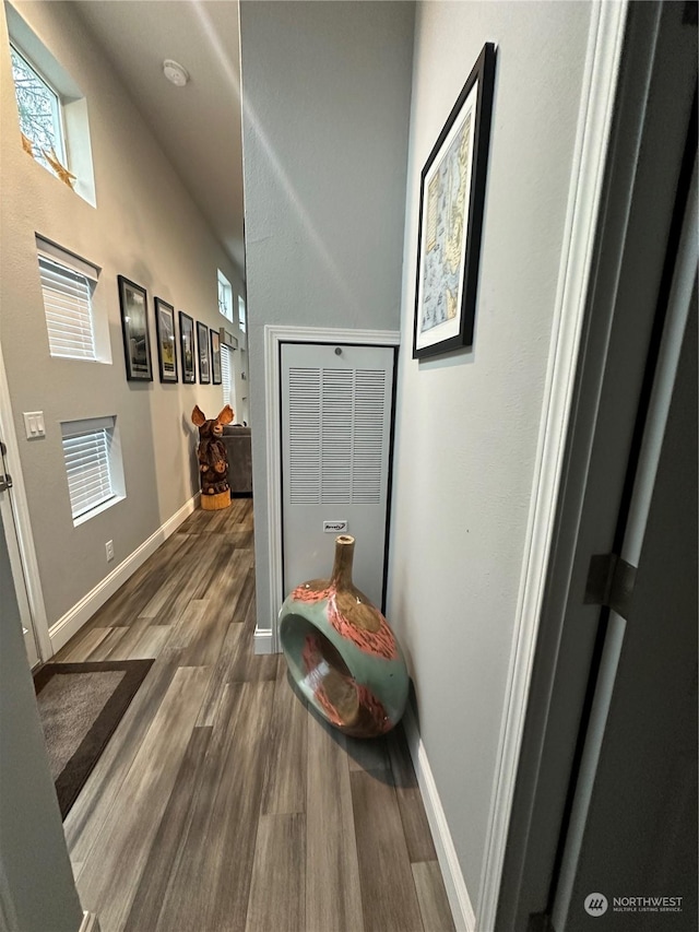 hall featuring hardwood / wood-style flooring