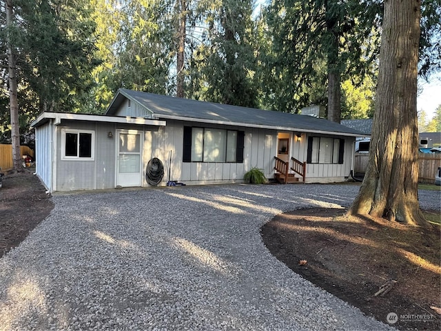 view of ranch-style home