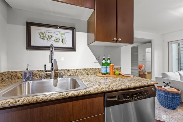 kitchen featuring dishwasher and sink