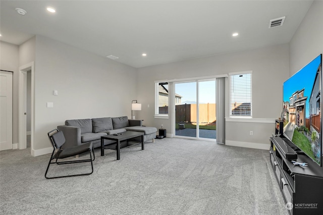 view of carpeted living room