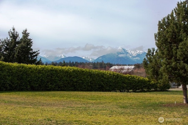 view of mountain feature featuring a rural view