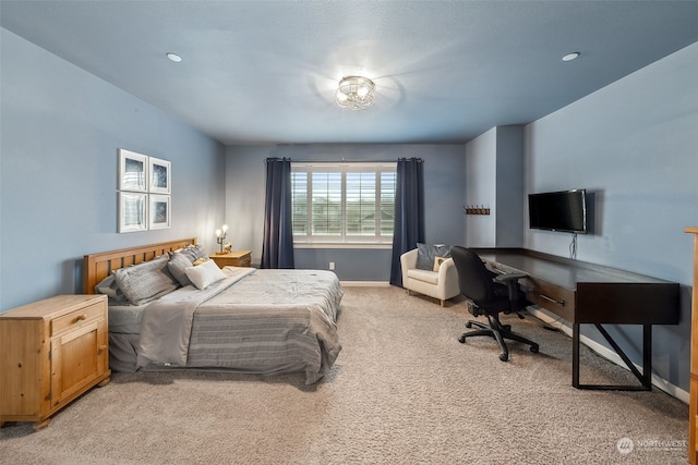 view of carpeted bedroom