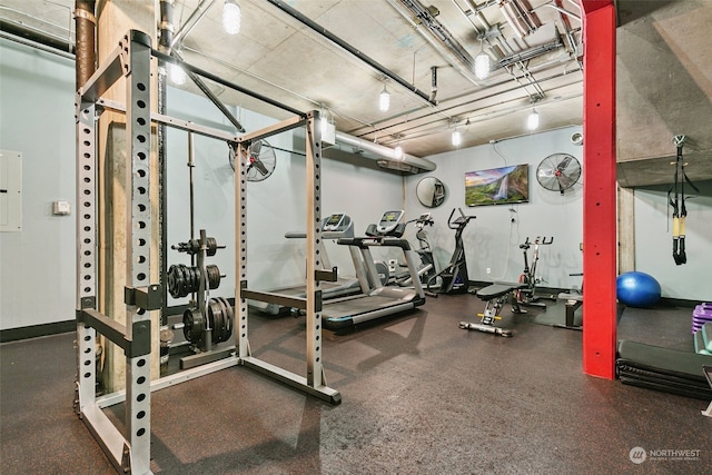 view of exercise room