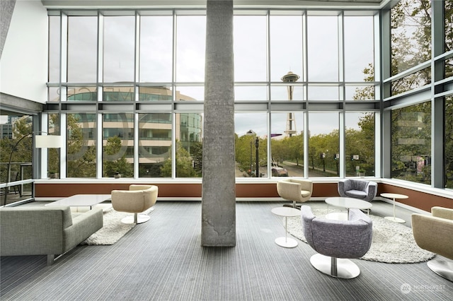 view of sunroom