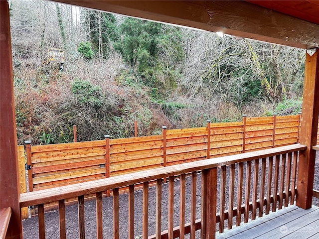 view of wooden terrace