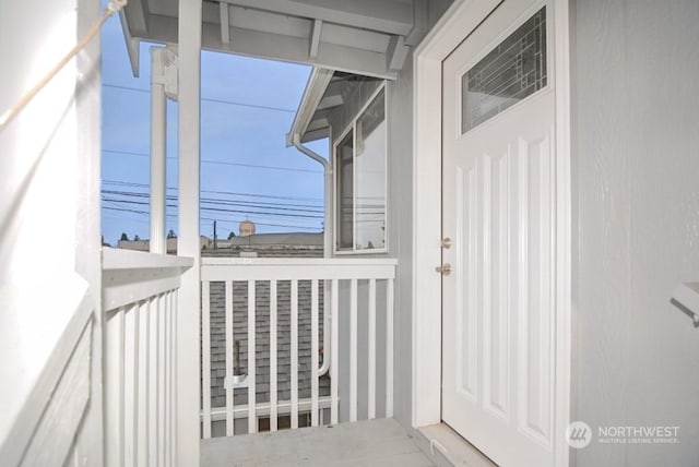 view of doorway to property