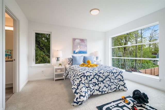 view of carpeted bedroom