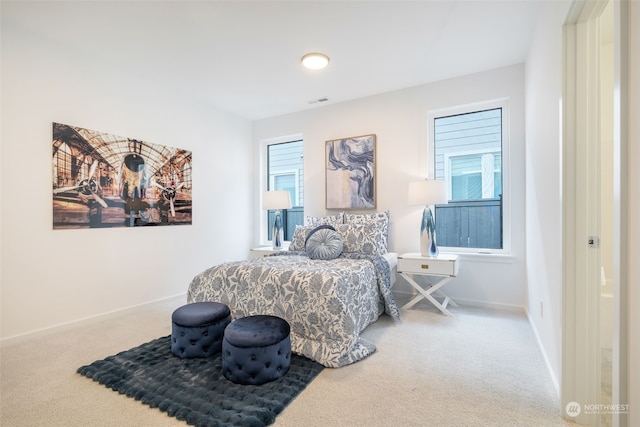 view of carpeted bedroom