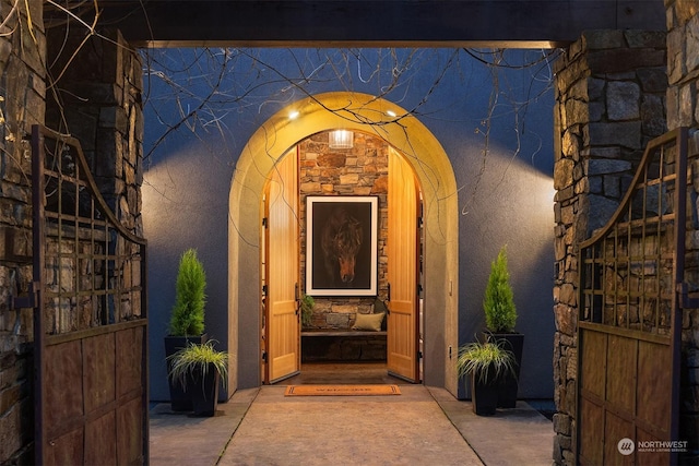 view of doorway to property