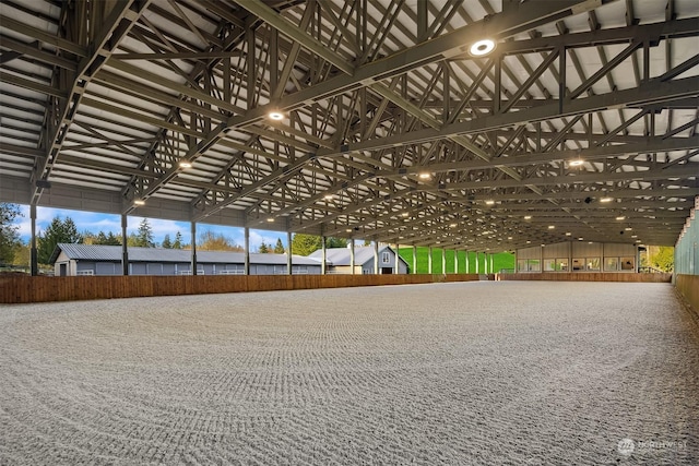 view of horse barn